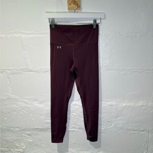 Under Armour Girls' Maroon Performance Leggings